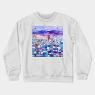 Night Lights Of Barcelona Crewneck Sweatshirt